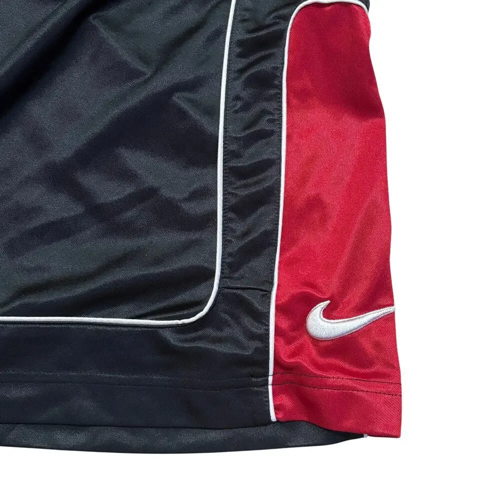 Nike Elite Shiny Dazzle Baggy Basketball Shorts Black Red Y2K Men’s XL Gray Tag